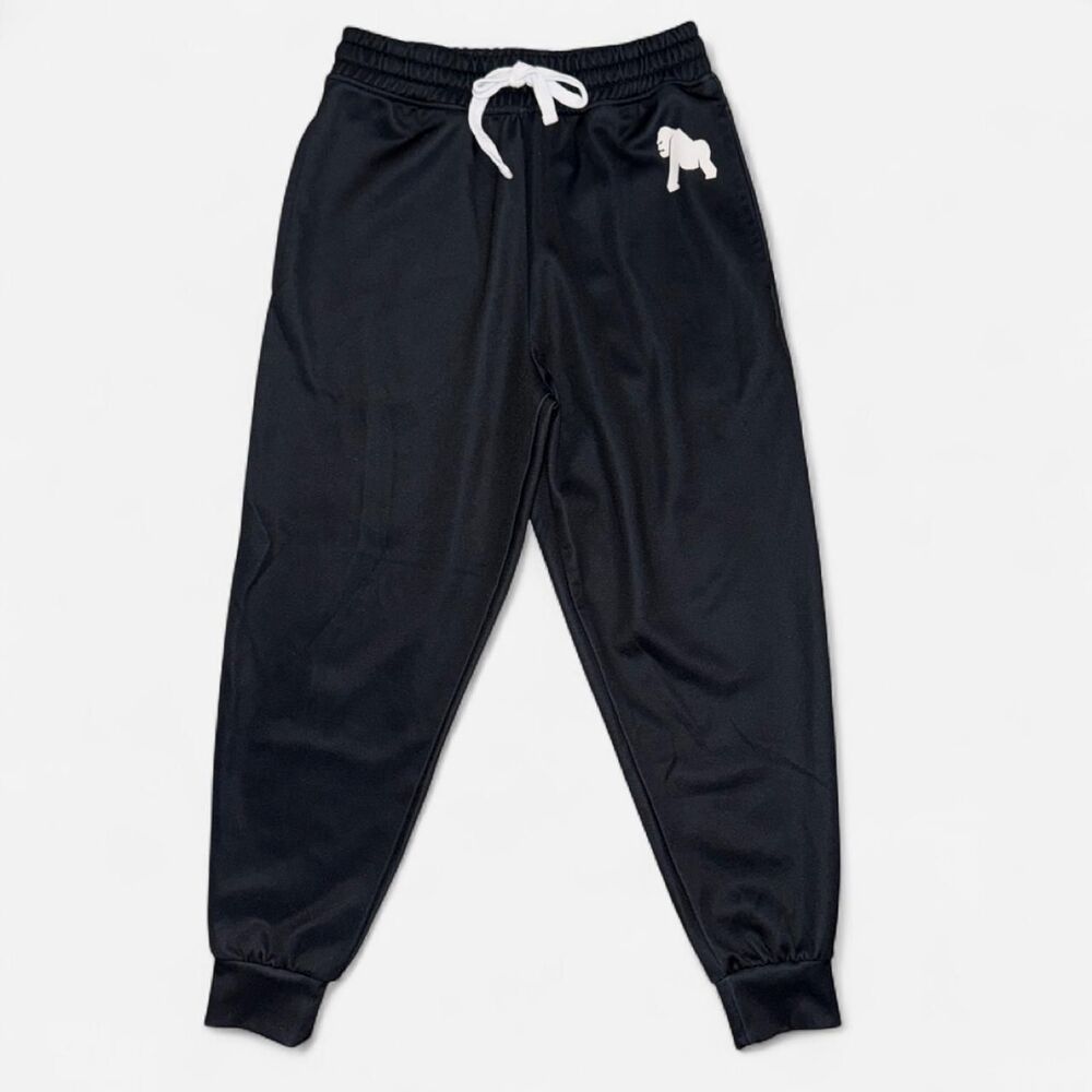 Black and White Joggers with Gorilla Graphic